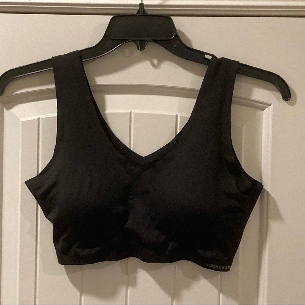 Lucky Brand Seamless Wireless Comfort Bra Black 1X